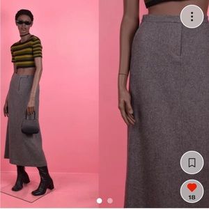 Vintage thick wool pencil skirt